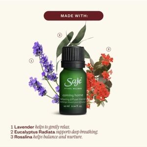 Saje Natural Wellness Coming Home Essential Oils Diffuser Blend  Aromatherapy
